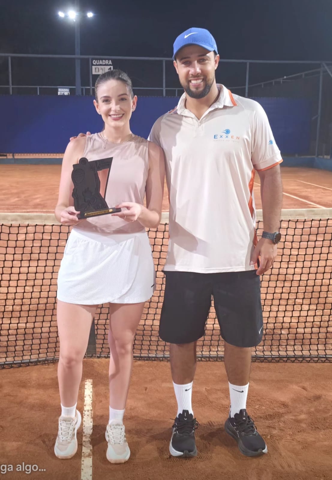 Aluno campeão em torneio de tênis