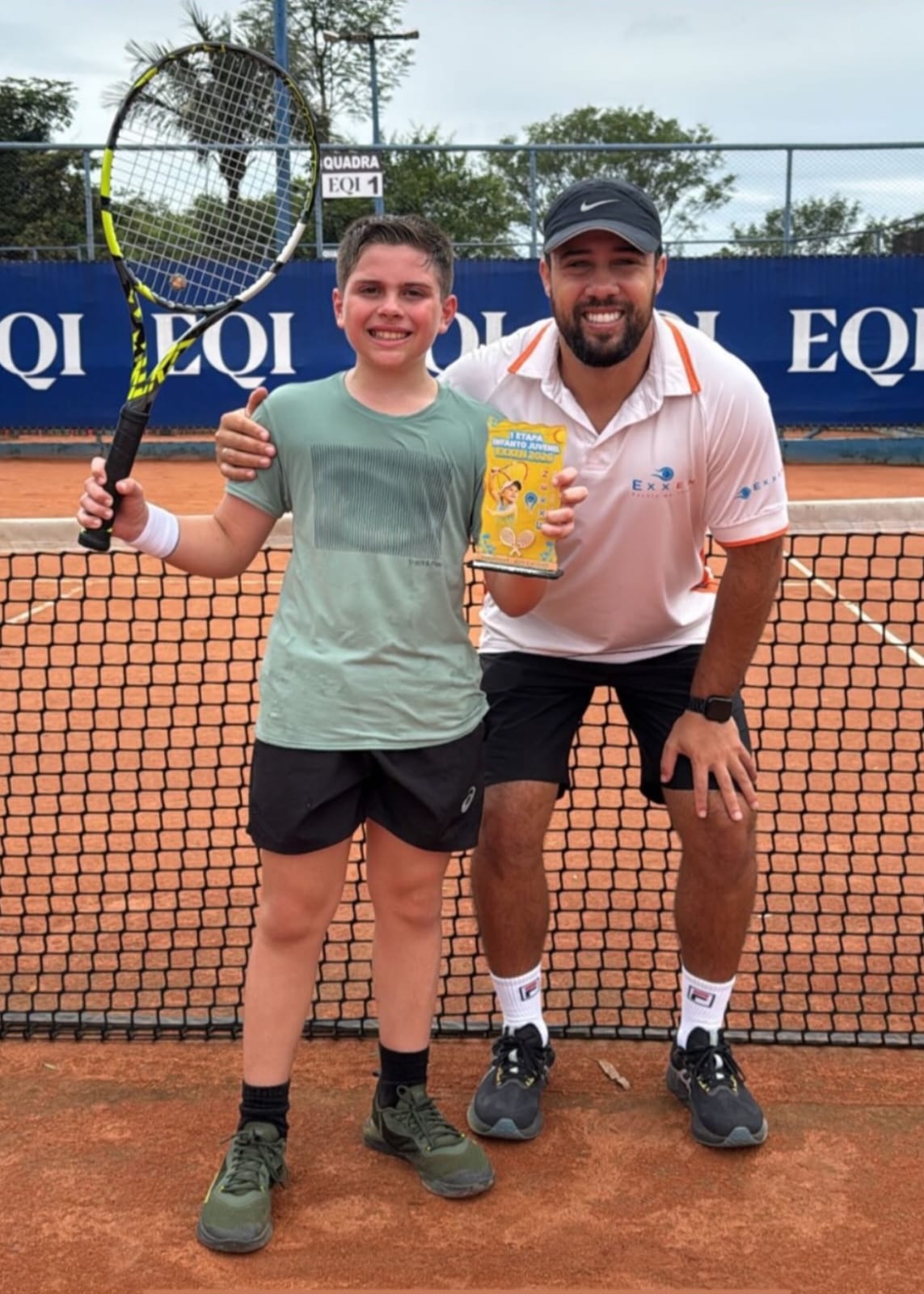 Aluno campeão em torneio de tênis