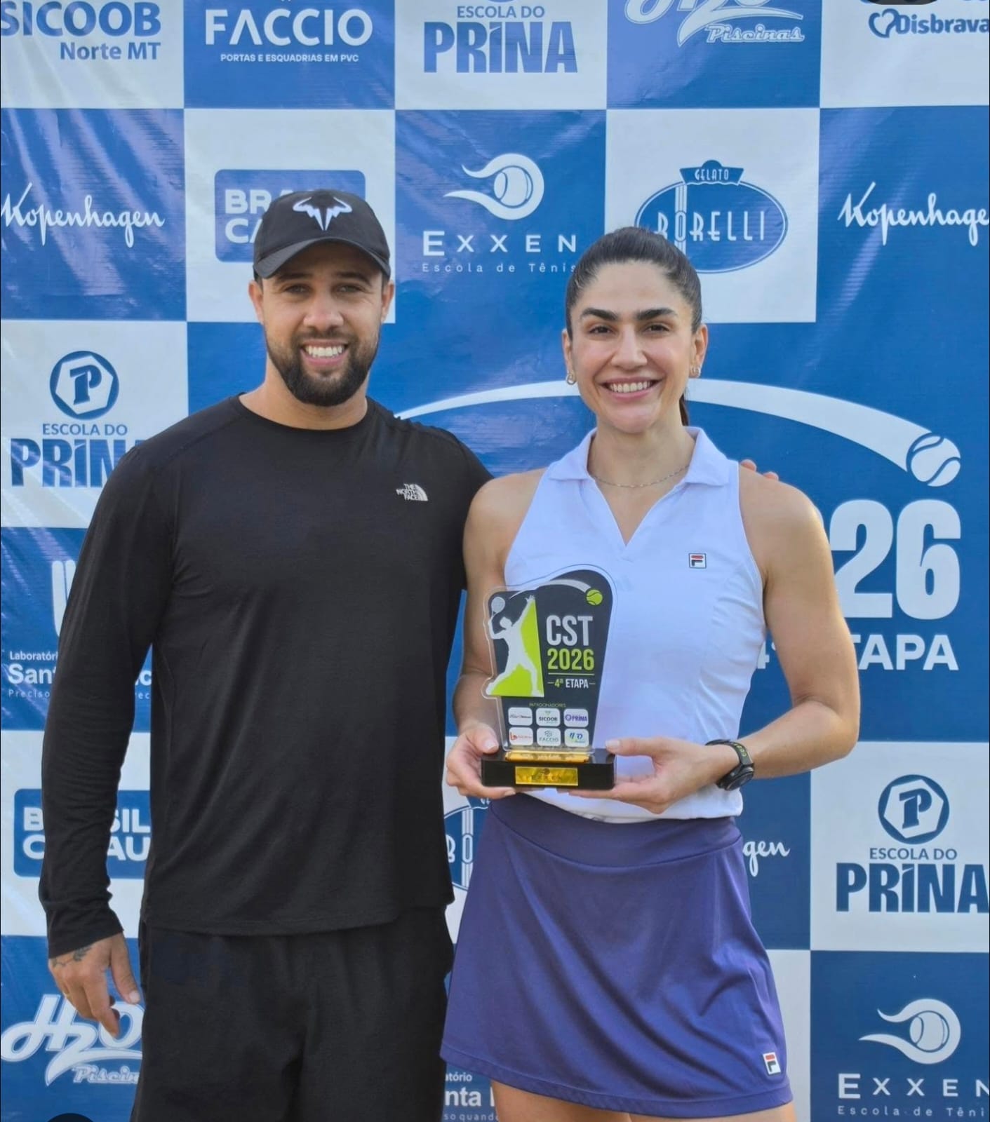 Aluno campeão em torneio de tênis