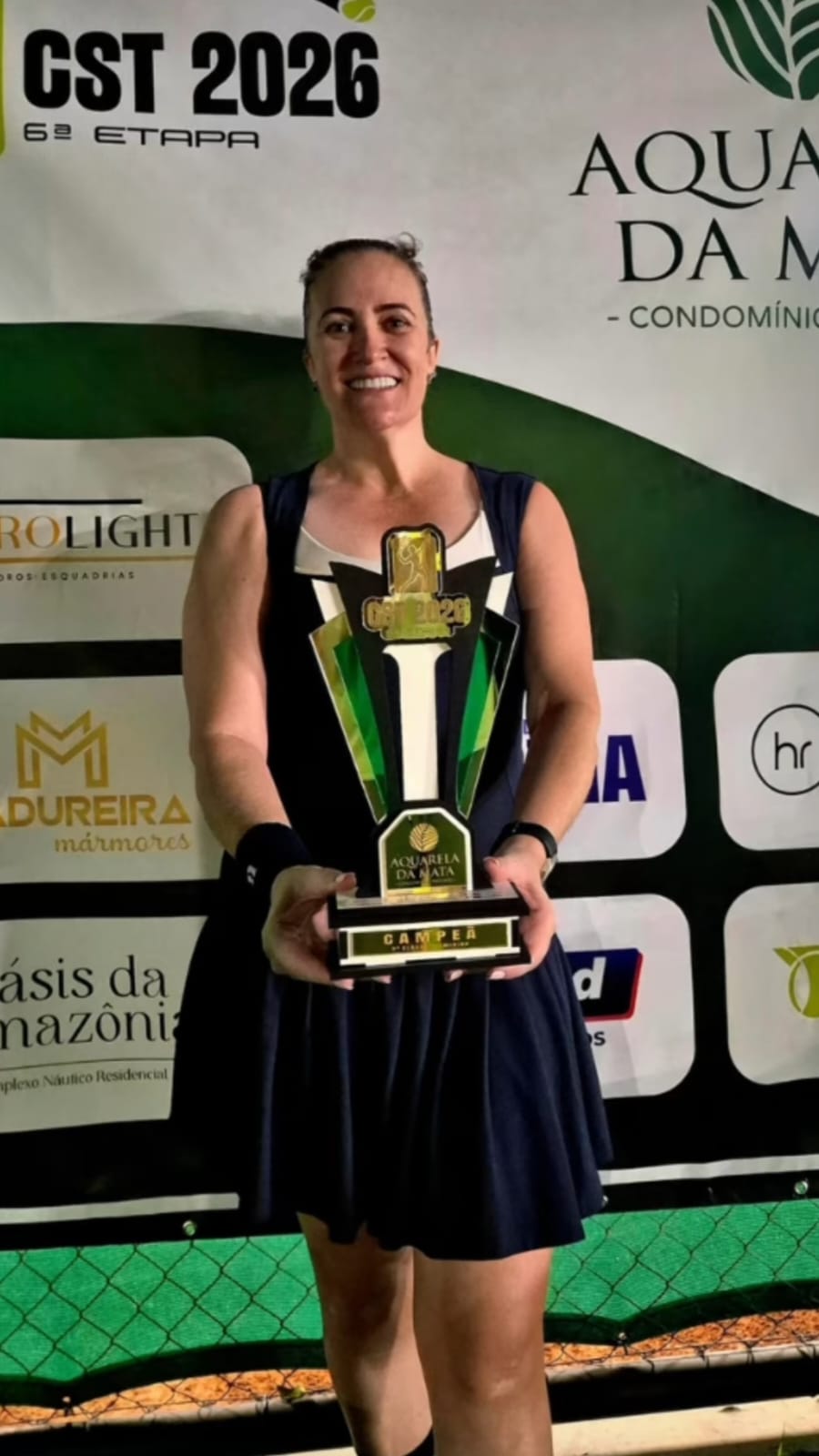 Aluno campeão em torneio de tênis
